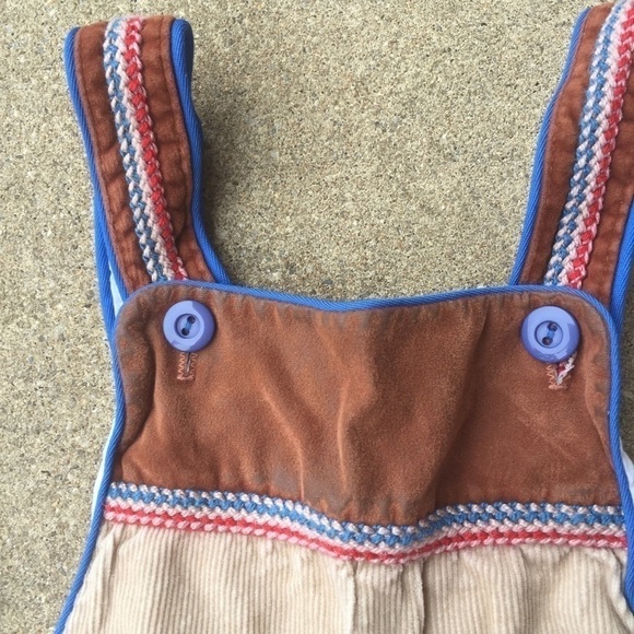 Vintage Corduroy Embroidered Overalls - Picture 5 of 7